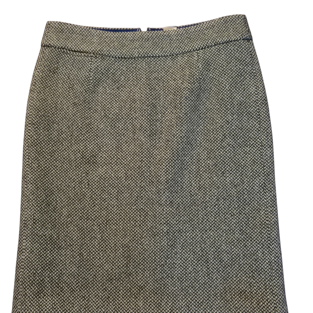 J. Crew Black and White Pencil Skirt Size 6 Wool